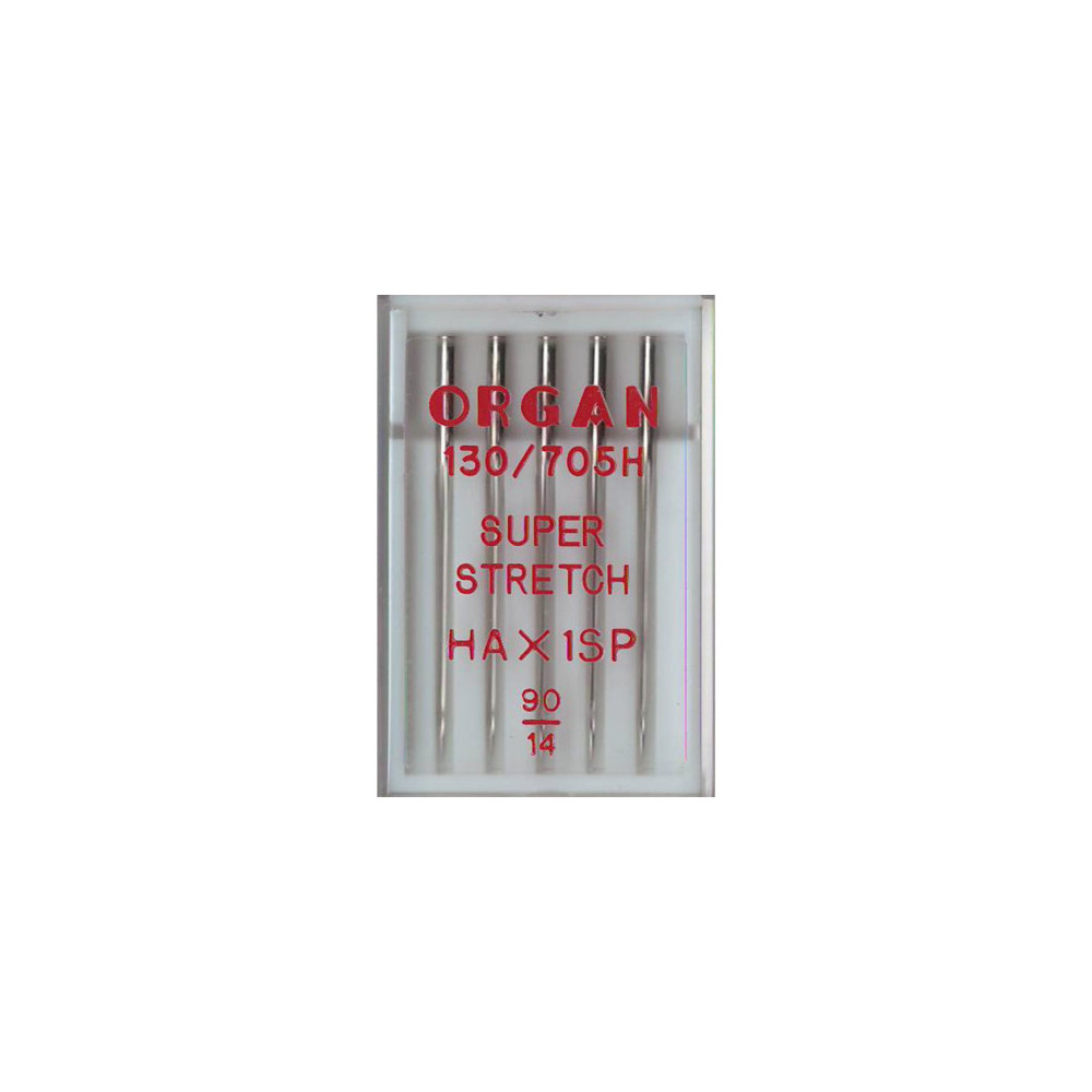 Sewing machine needles Organ Super Stretch, No. 90 5 pcs. Sewing machine needles Organ Super Stretch, No. 90 5 pcs.