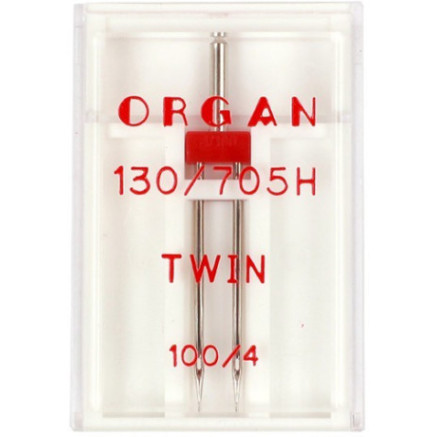 Sewing machine needle double TWIN ORGAN 130/705H, No. 100/4