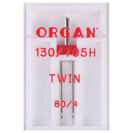 Double universal needle TWIN ORGAN 130/705H, No. 80/4