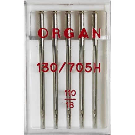 Needles for sewing machines ORGAN 130/705H universal, No. 110, 5 pcs.