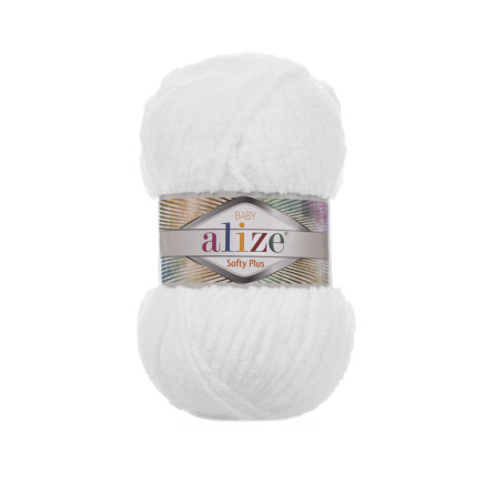 Пряжа Alize Softy Plus білий (55)