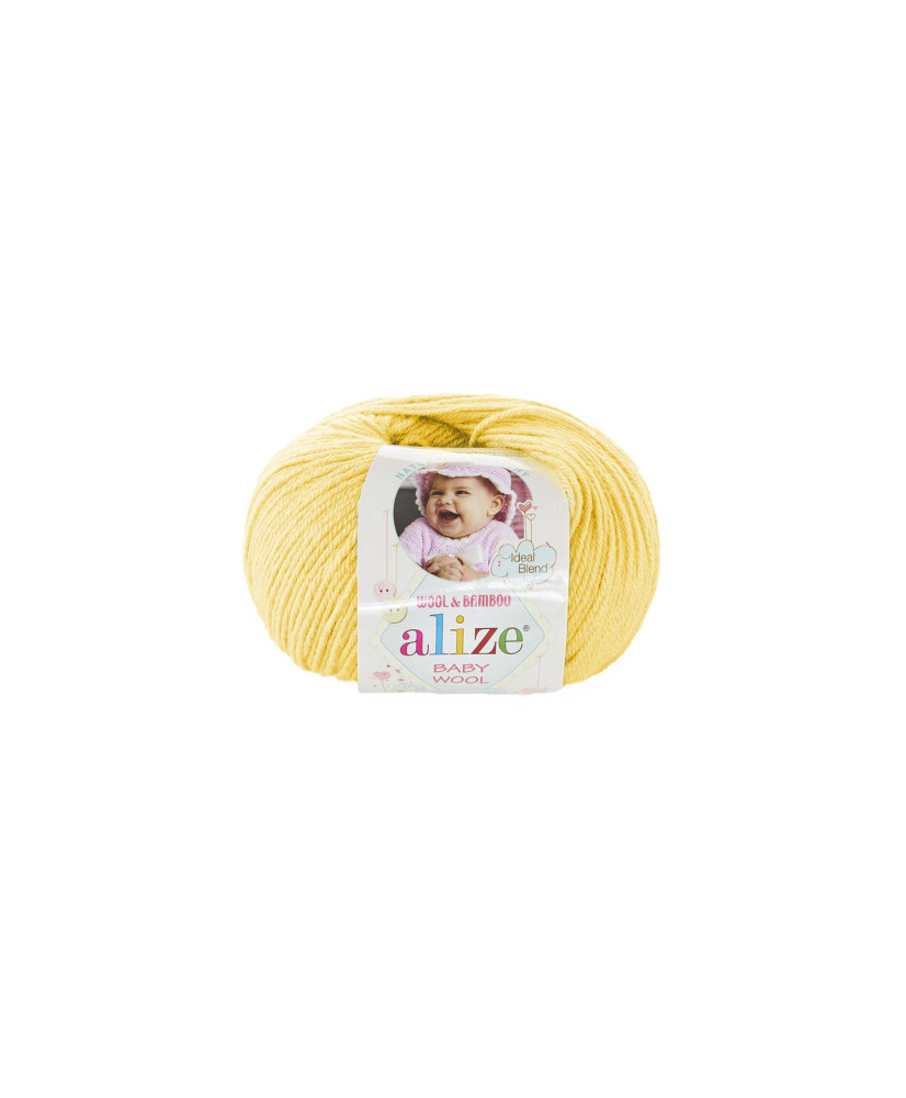 Yarn Alize Baby Wool soft yellow (187) Yarn Alize Baby Wool soft yellow (187)