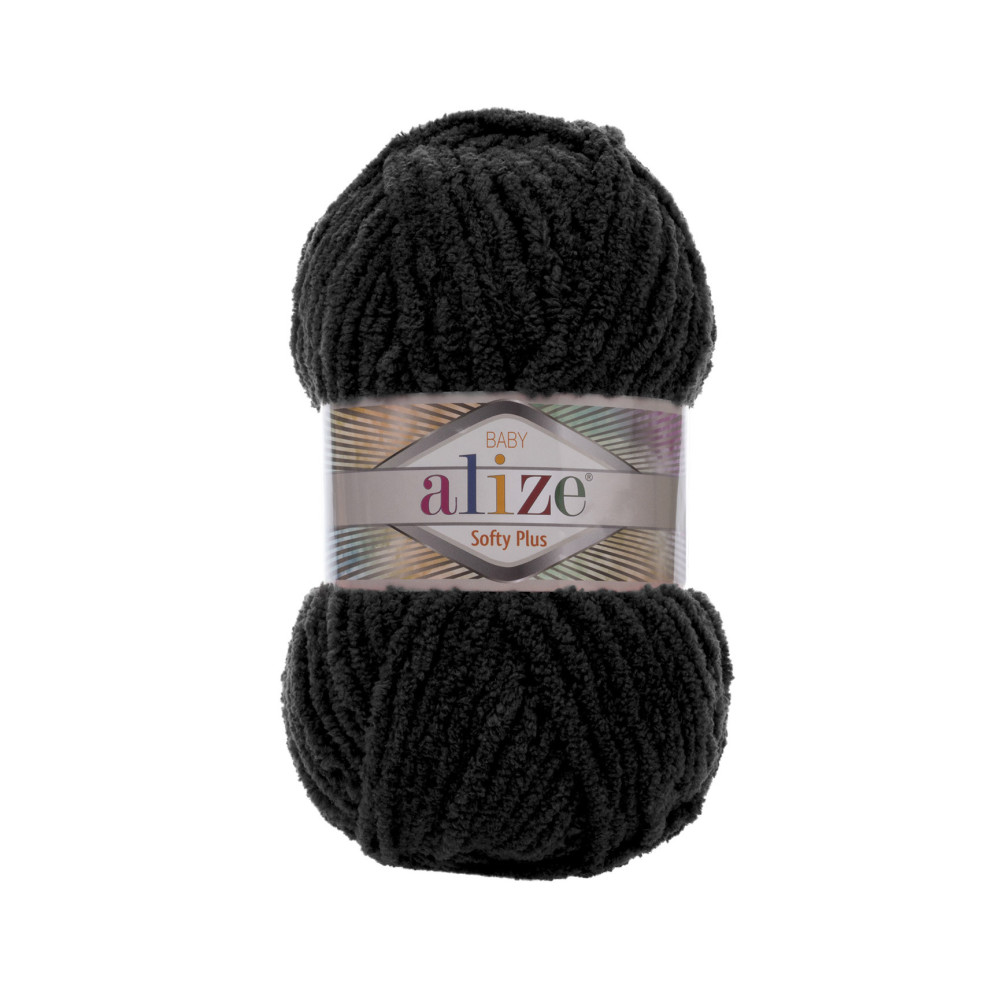 Пряжа Alize Softy Plus чорний (60) Пряжа Alize Softy Plus чорний (60)