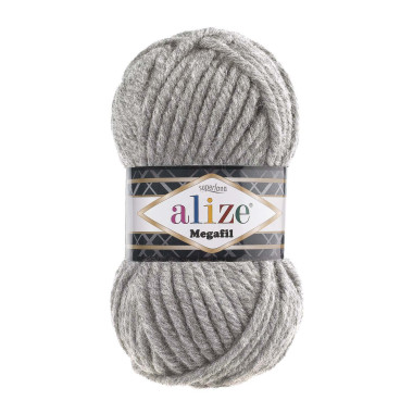 Yarn Alize Superlana Megafil gray (21)
