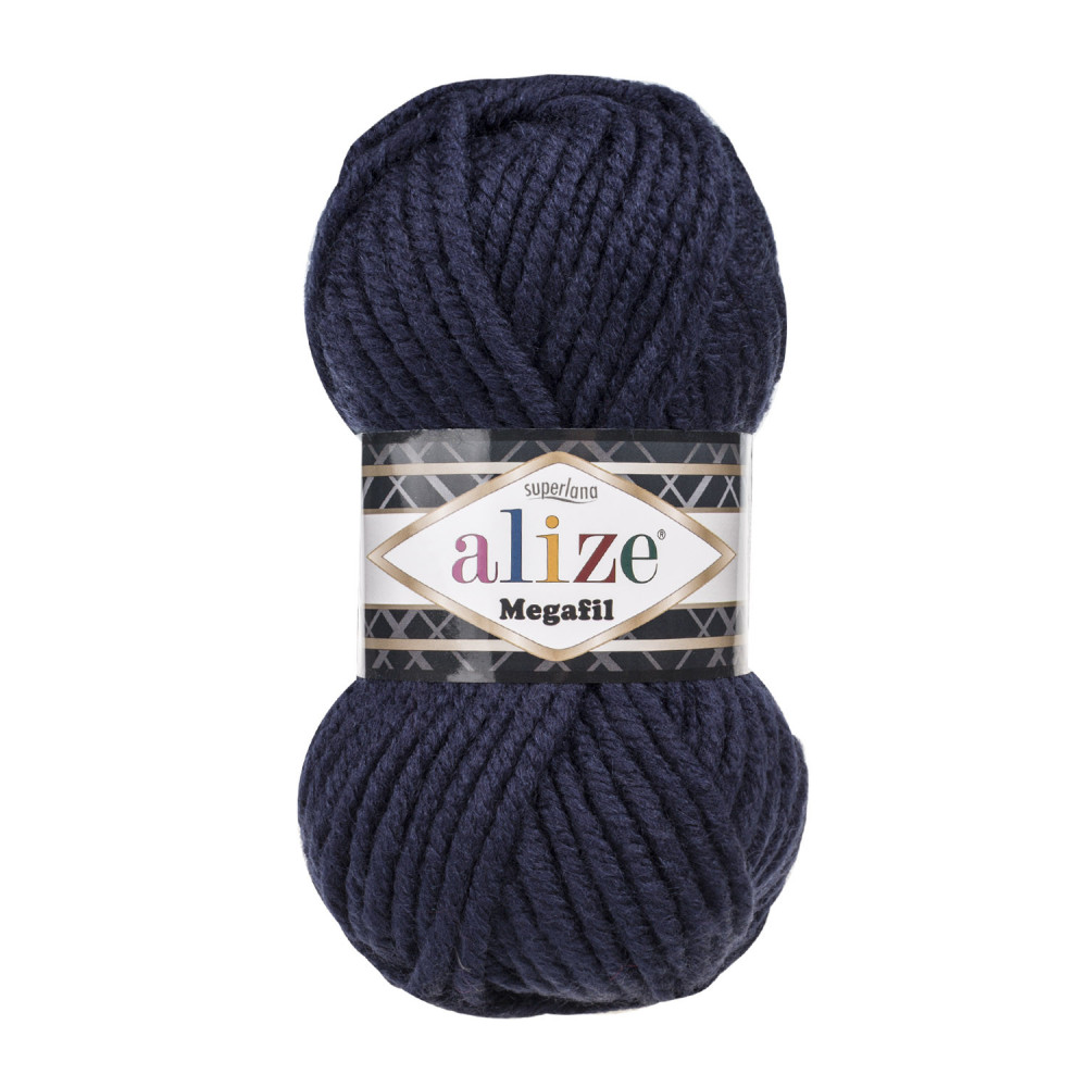 Yarn Alize Superlana Megafil dark blue (58) Yarn Alize Superlana Megafil dark blue (58)