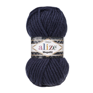 Yarn Alize Superlana Megafil dark blue (58)