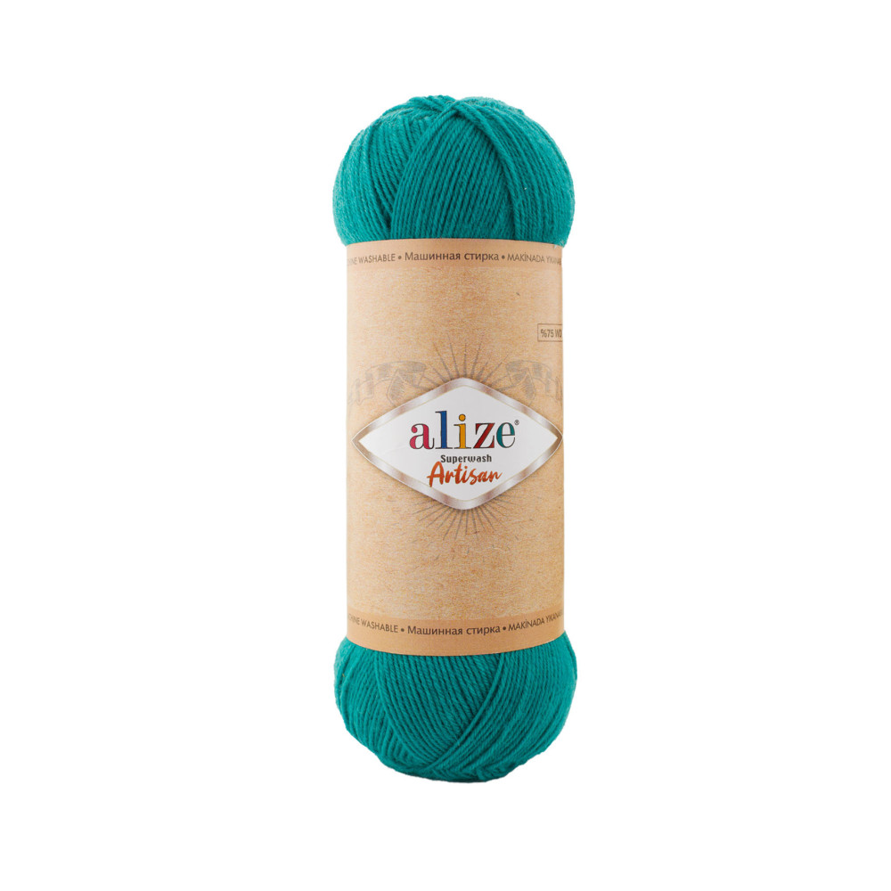 Пряжа Alize Superwash Artisan античний зелений (507) Пряжа Alize Superwash Artisan античний зелений (507)