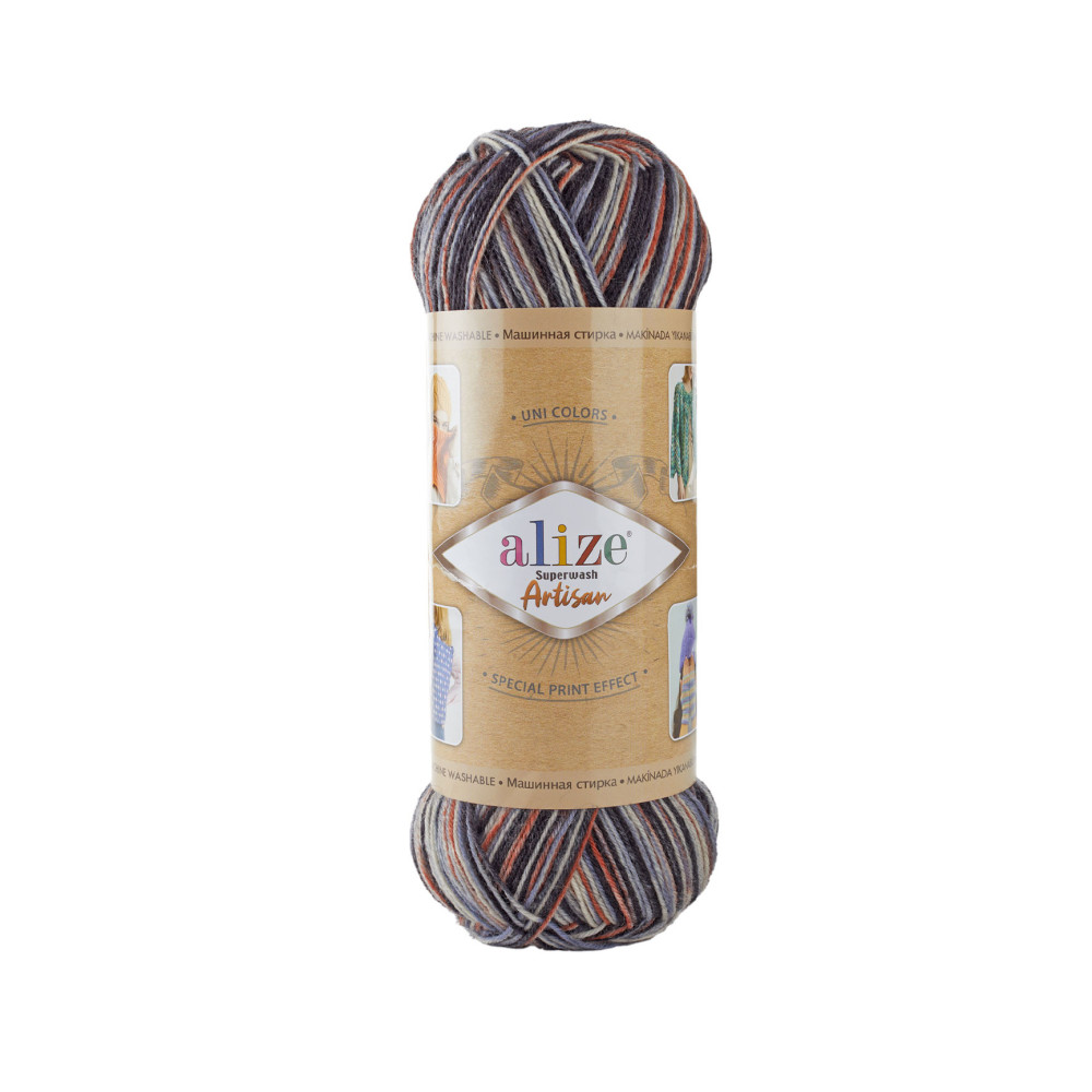 Пряжа Alize Superwash Artisan меланж (9013) Пряжа Alize Superwash Artisan меланж (9013)