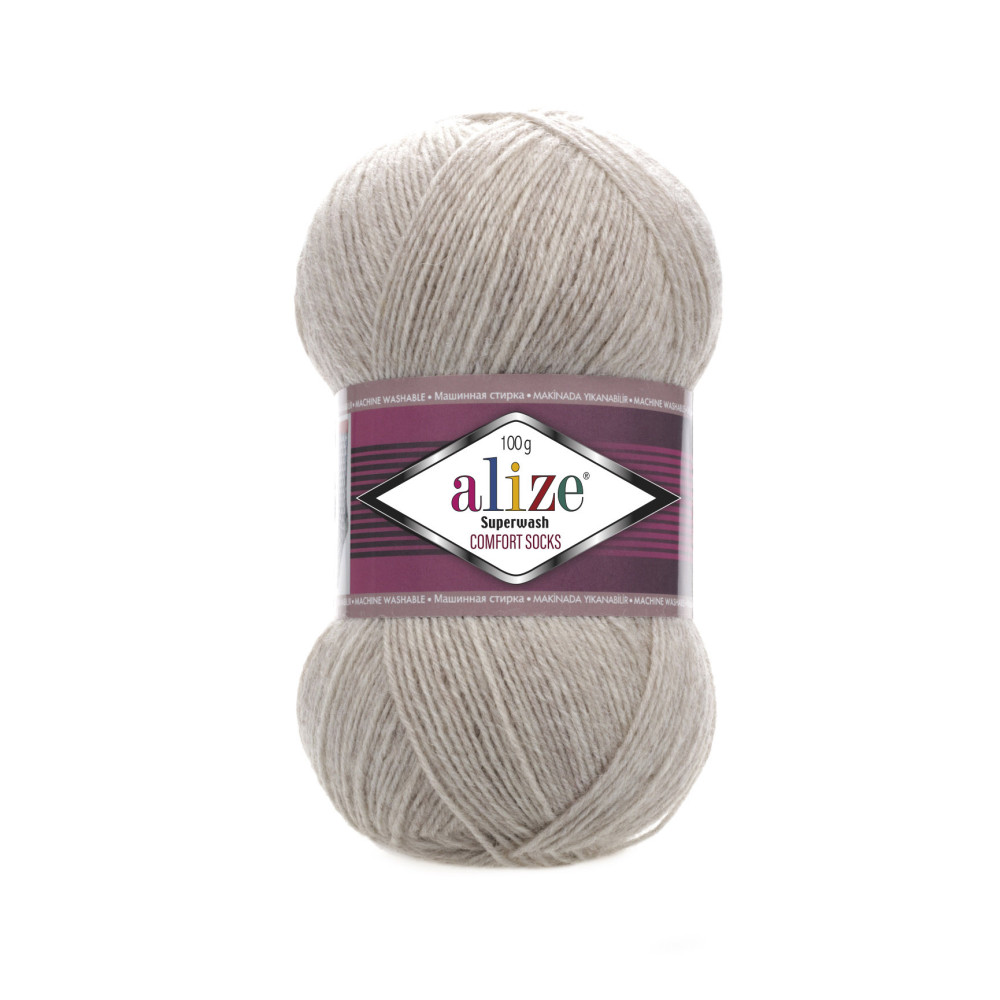 Пряжа Alize Superwash Comfort льняной (152) Пряжа Alize Superwash Comfort льняной (152)