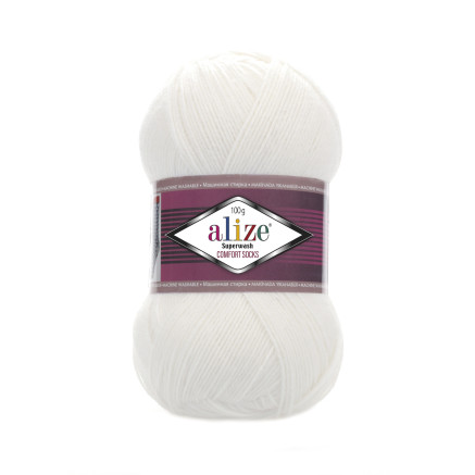 Yarn Alize Superwash Comfort white (55)