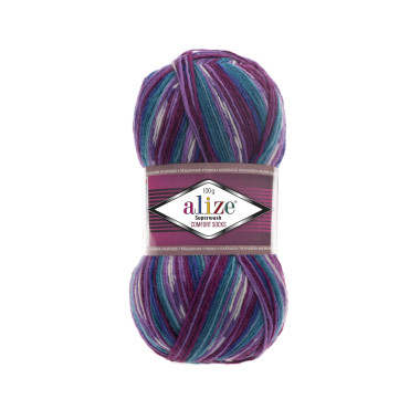 Пряжа Alize Superwash Comfort меланж (4412)