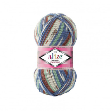 Пряжа Alize Superwash Comfort меланж (7653)