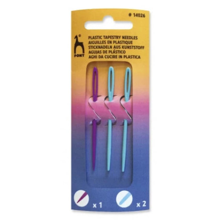 Tapestry needle plastic 3 pcs Pony (14026)