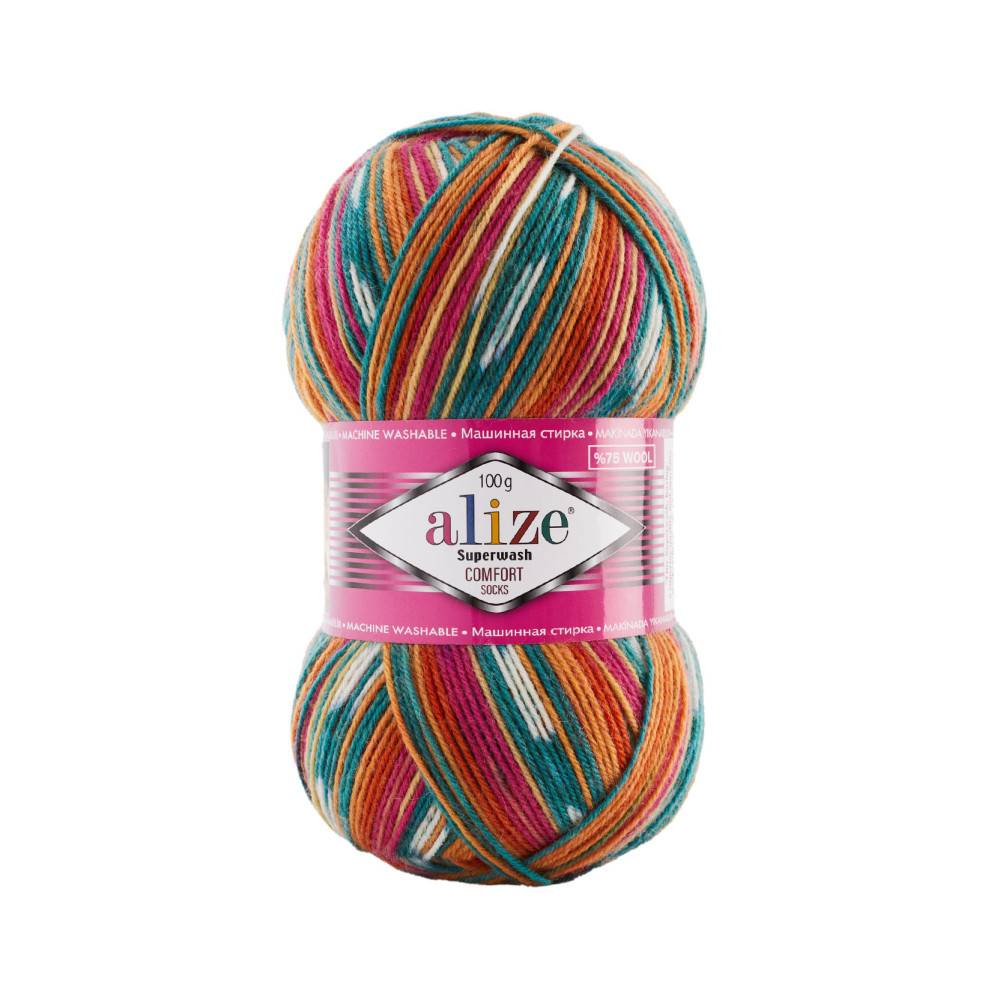Пряжа Alize Superwash Comfort меланж (7839) Пряжа Alize Superwash Comfort меланж (7839)