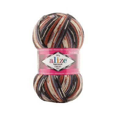 Yarn Alize Superwash Comfort melange (7840)