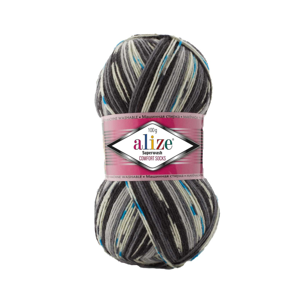 Пряжа Alize Superwash Comfort меланж (7650) Пряжа Alize Superwash Comfort меланж (7650)