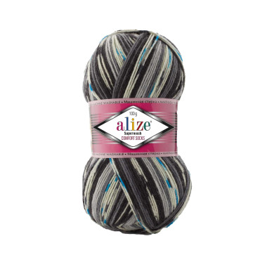 Пряжа Alize Superwash Comfort меланж (7650)