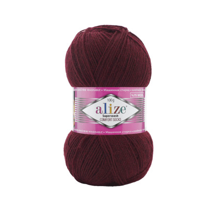 Yarn Alize Superwash Comfort wine (578)