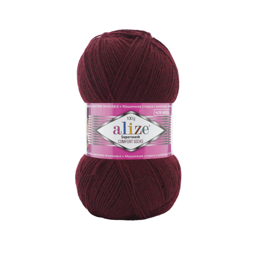 Пряжа Alize Superwash Comfort винний (578) Пряжа Alize Superwash Comfort винний (578)