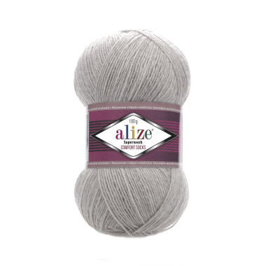 Пряжа Alize Superwash Comfort сірий (21)