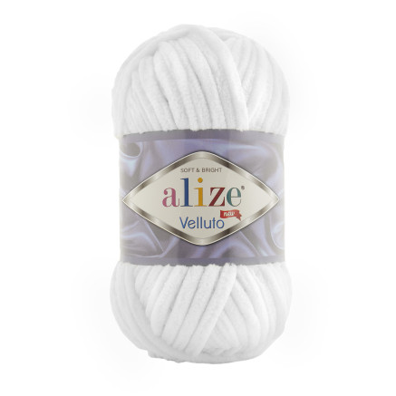 Пряжа Alize Velluto белый (55)