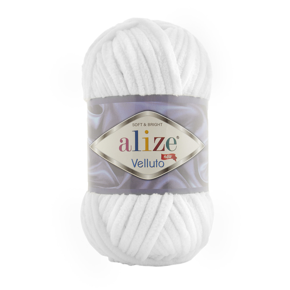 Пряжа Alize Velluto білий (55) Пряжа Alize Velluto білий (55)