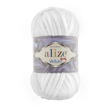 Пряжа Alize Velluto білий (55)