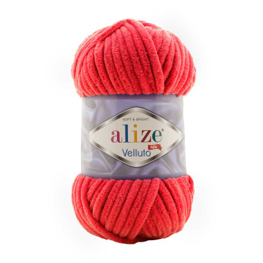 Yarn Alize Velluto red (56)