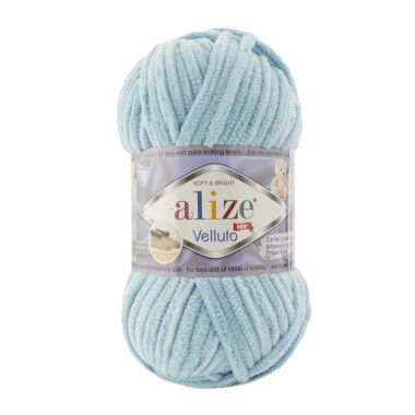 Пряжа Alize Velluto блакитний (414)