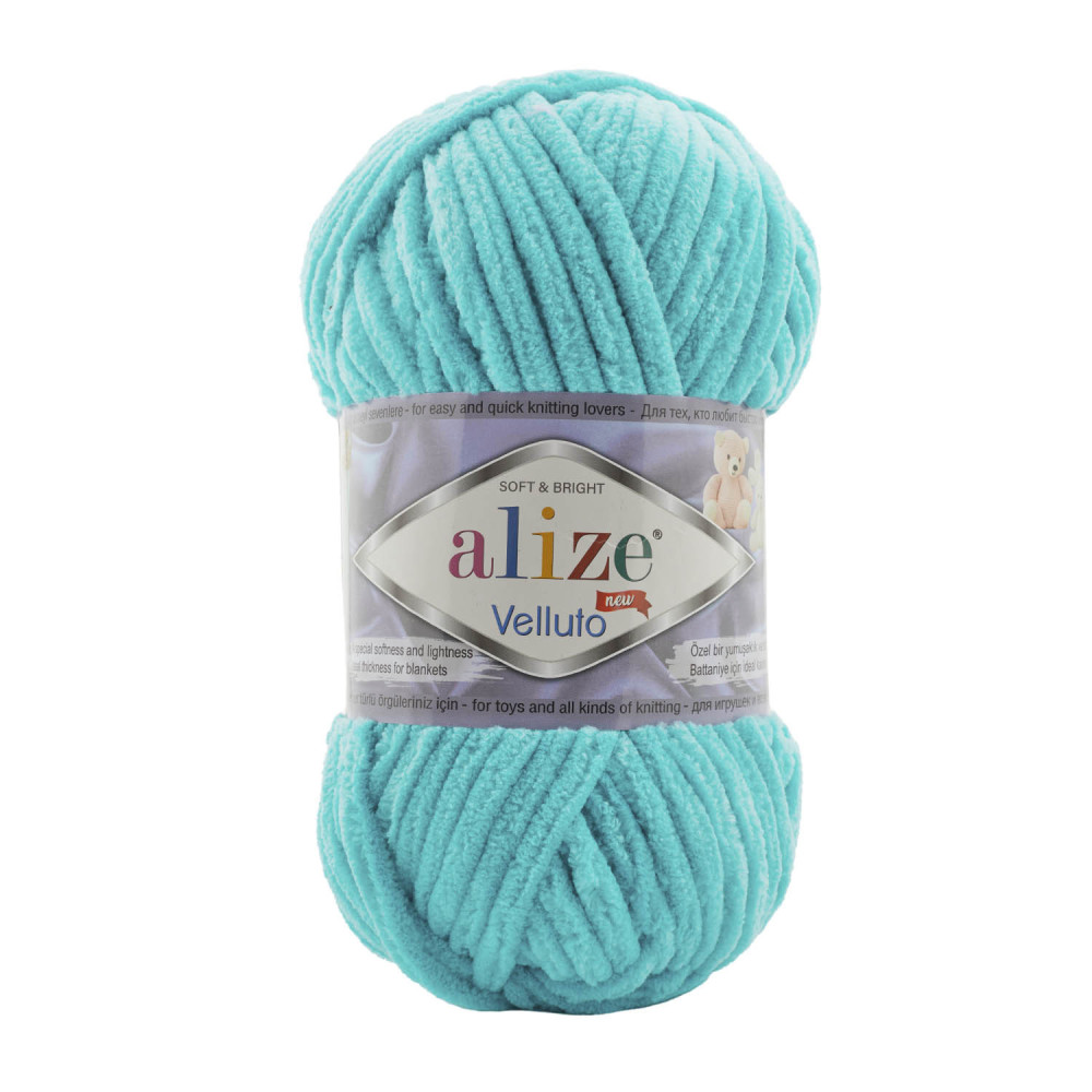 Пряжа Alize Velluto бирюзовый (490) Пряжа Alize Velluto бирюзовый (490)