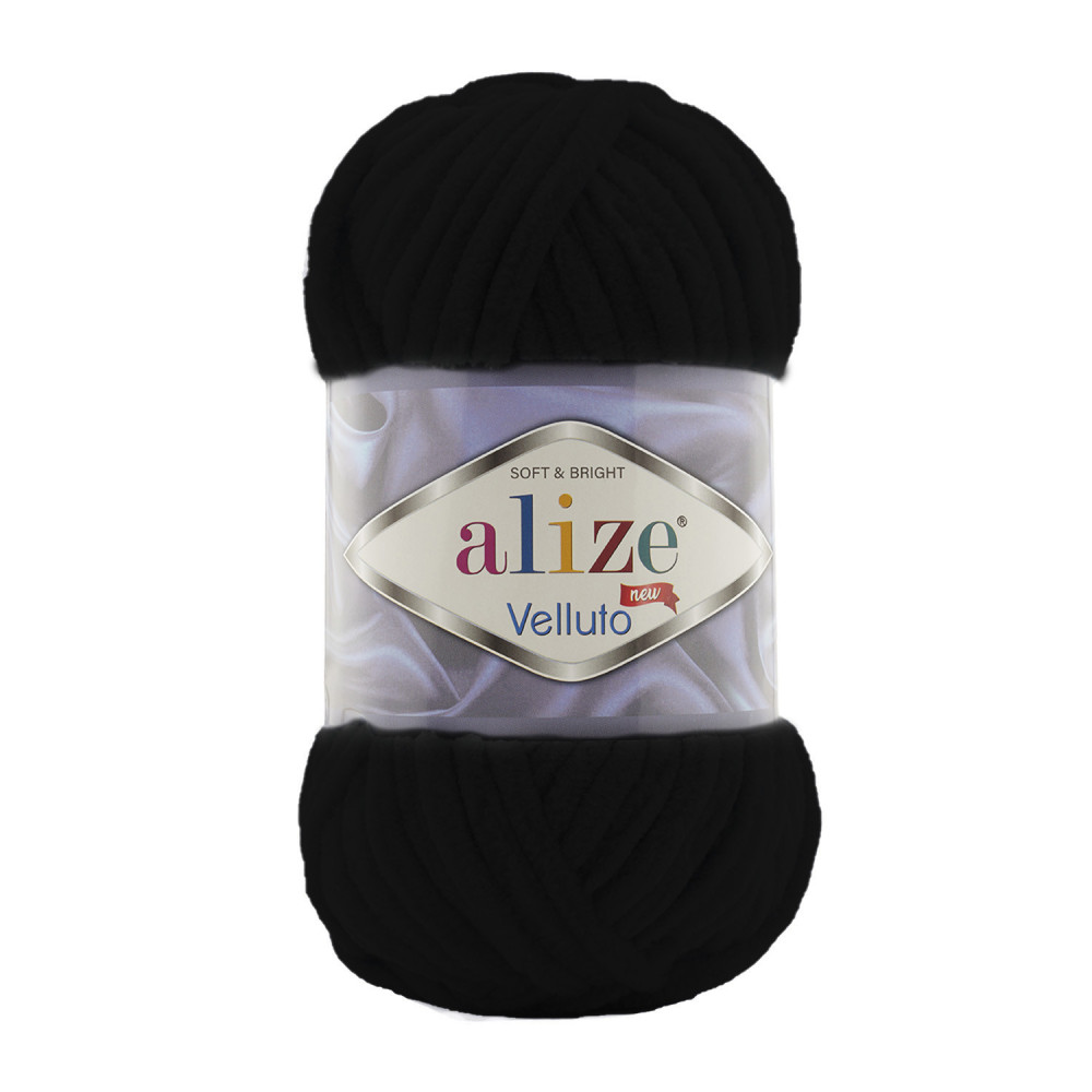 Пряжа Alize Velluto чорний (60) Пряжа Alize Velluto чорний (60)