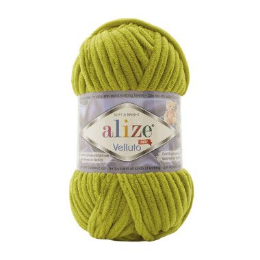 Пряжа Alize Velluto оливковий (11)