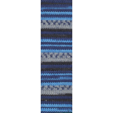 Yarn Alize Wooltime blue melange (11011)