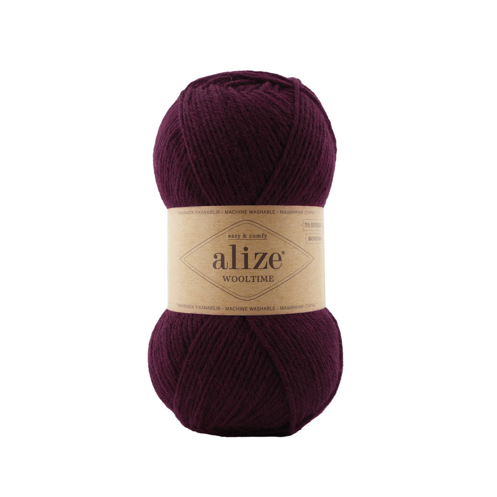 Yarn Alize Wooltime burgundy (578) Yarn Alize Wooltime burgundy (578)