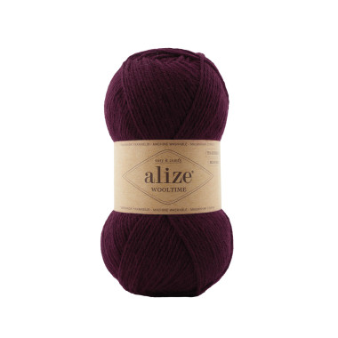 Пряжа Alize Wooltime бордовий (578)