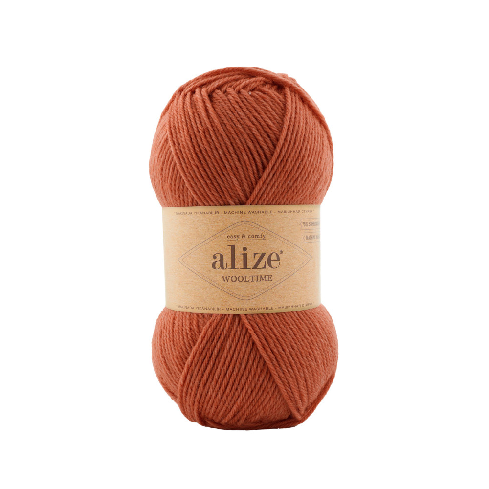 Пряжа Alize Wooltime терракот (433)