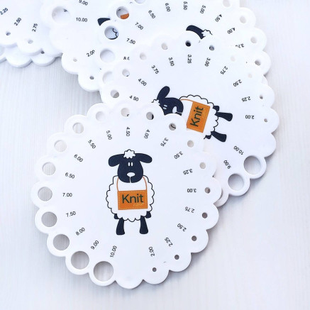 Knitting Needle Diameter Ruler round