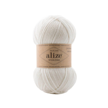 Пряжа Alize Wooltime белый (55)