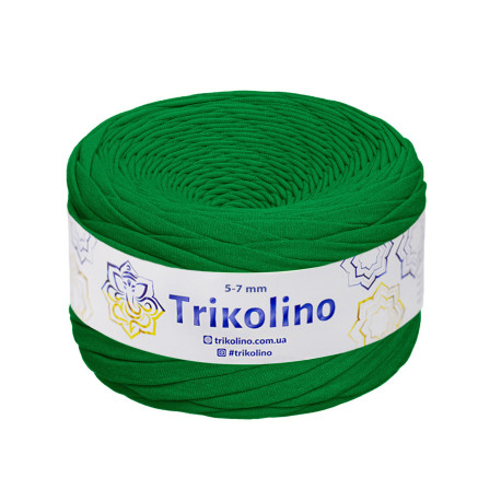 Knitted yarn Trikolino 5-7 mm, forest green 100 m (704167)