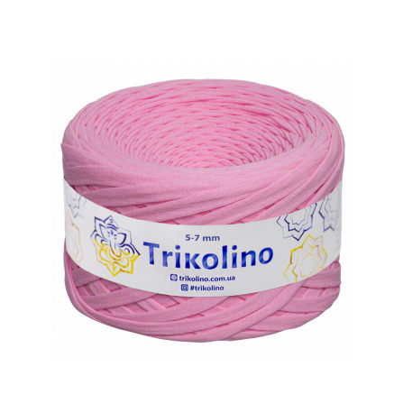 Knitted yarn Trikolino 5-7 mm, pink sakura 100 m (700204)