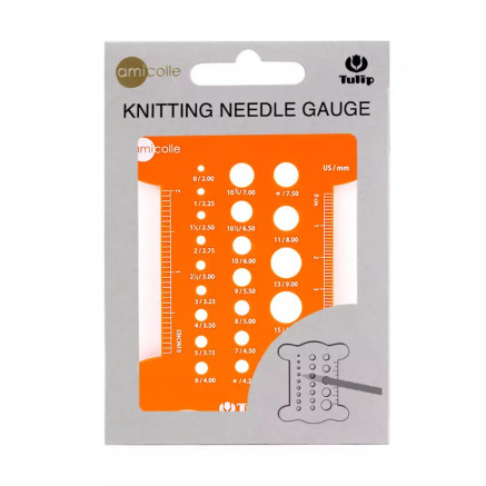 Knitting Needle Diameter Measuring Ruler orange - Tulip (АС-055e)