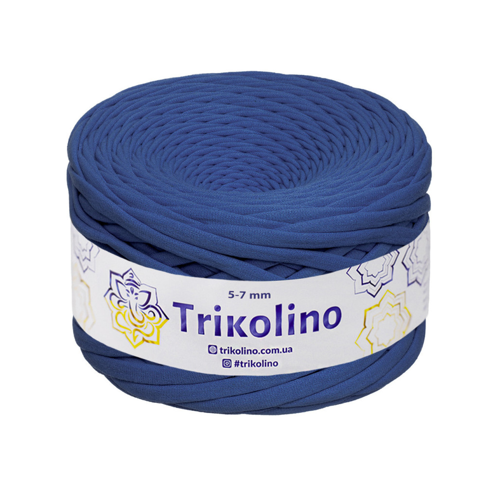 Knitted yarn Trikolino 5-7 mm, blue 100 m (700018) Knitted yarn Trikolino 5-7 mm, blue 100 m (700018)
