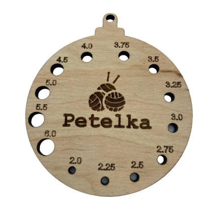 Knitting Needle Diameter Ruler round Petelka
