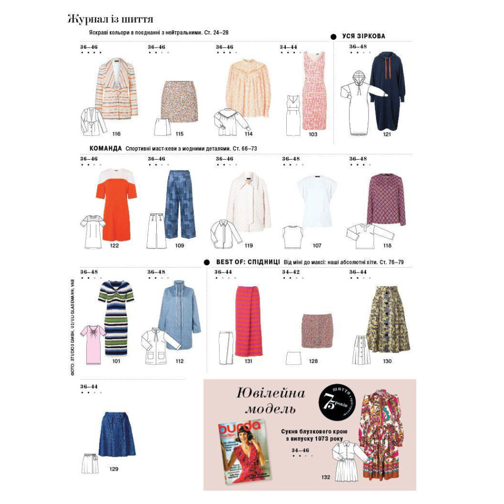 Sewing magazine (with patterns) Burda Style - WOW, what colors 04/2025