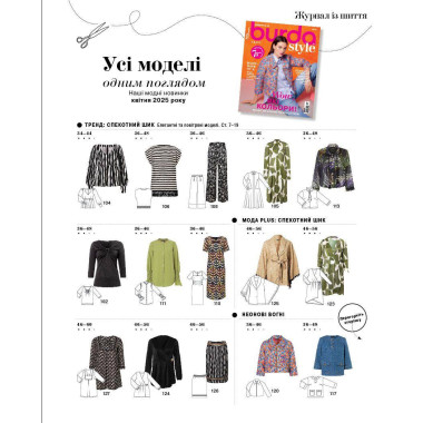 Sewing magazine (with patterns) Burda Style - WOW, what colors 04/2025