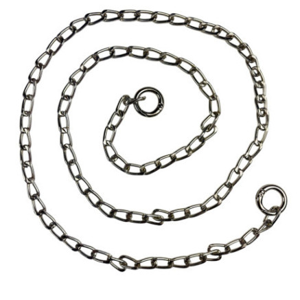 Flat anchor chain 100 cm (5 mm link width) silver