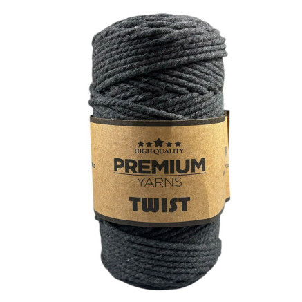 Cotton cord TWIST Premium Yarns, graphite (3517)