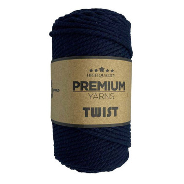 Бавовняний шнур TWIST Premium Yarns, синювато-чорний (3513)