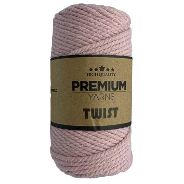 Cotton cord TWIST Premium Yarns, soft pink (3531)