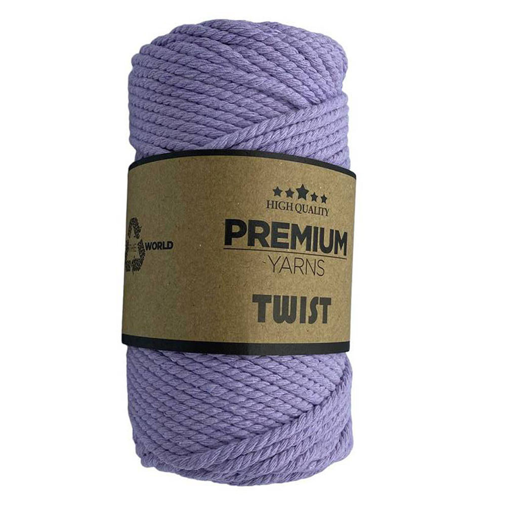 Cotton cord TWIST Premium Yarns, lilac (3527) Cotton cord TWIST Premium Yarns, lilac (3527)